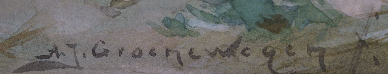 Adriaan Groenewegen signaturen Bij de waterput