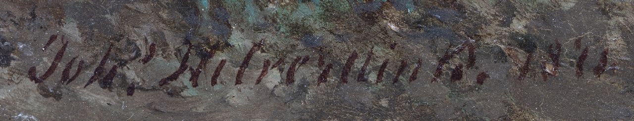 Johannes Hilverdink signaturen Elegante wandelaars aan de Franse kust