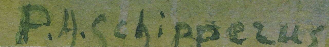 Piet Schipperus signaturen Boerenerfje in het bos
