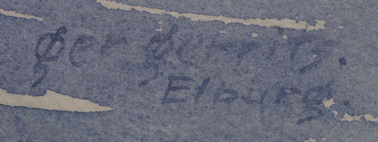 Ger Gerrits signaturen De haven van Elburg