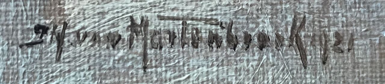 Johan Hendrik van Mastenbroek signaturen Gezicht op een gracht