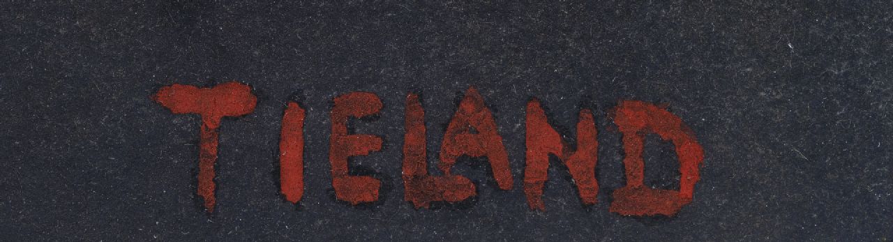 Henri Tieland signaturen Maanavond in de Preanger, Java