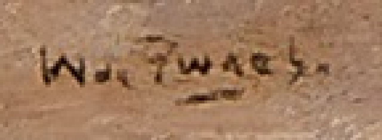 Willem de Zwart signaturen Een zomerse dag achter het strand van Loosduinen