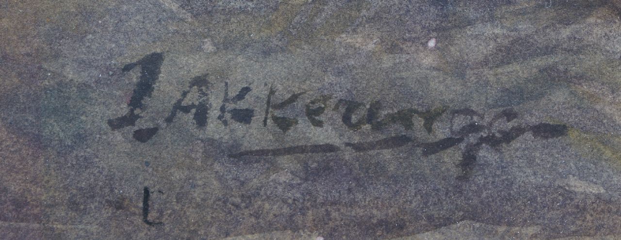 Johannes Evert Akkeringa signaturen Dries bij de varkens