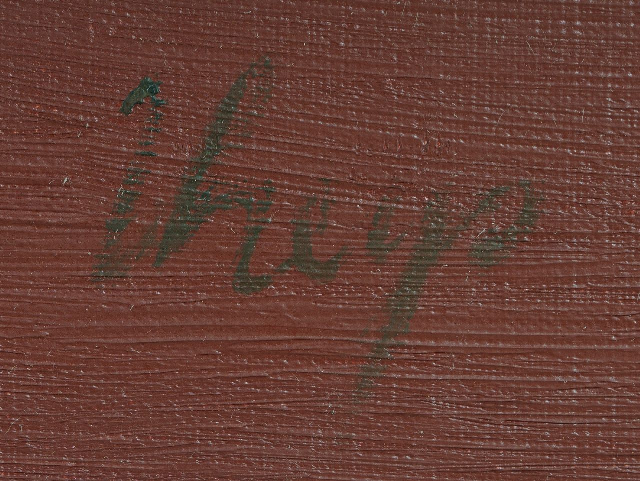 Yvan Theys signaturen Liefdesscène in abstracte ruimte