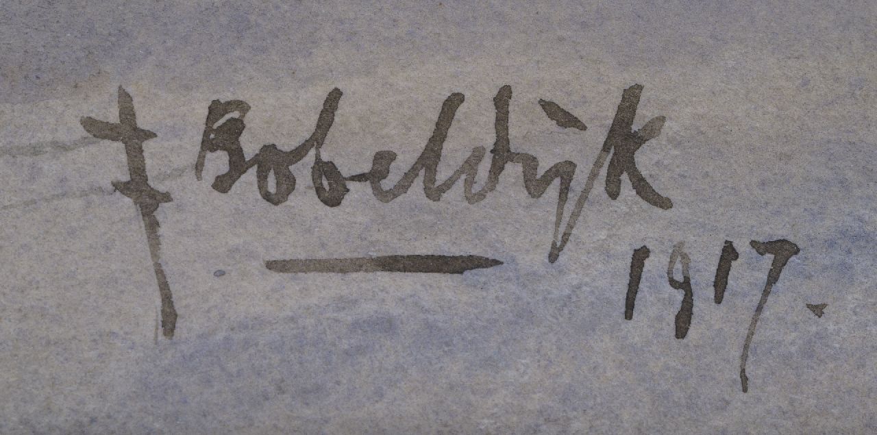 Felicien Bobeldijk signaturen De Geldersekade vanaf de Bantammerbrug, Amsterdam
