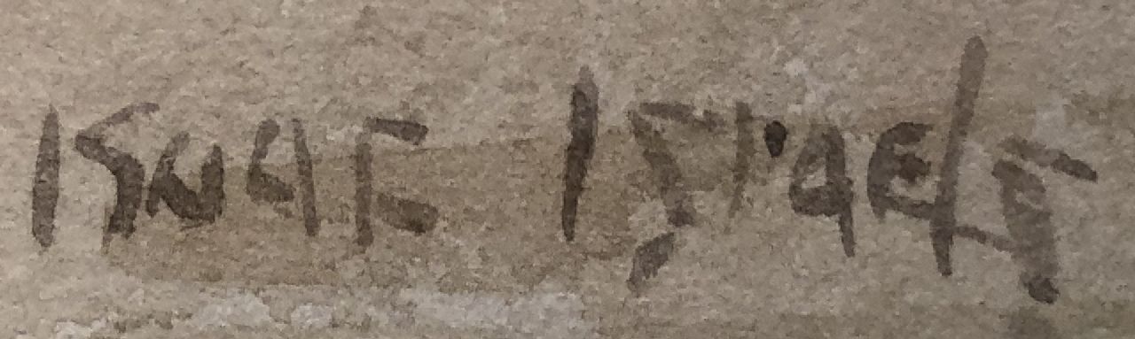 Isaac Israels signaturen Vrouw aan het strand van Scheveningen