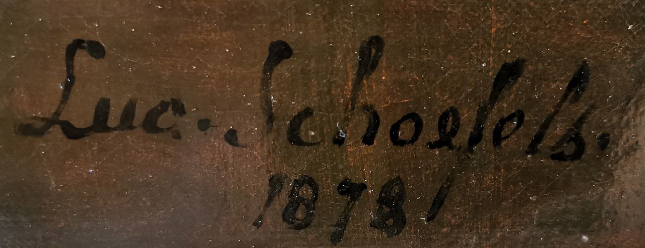 Luc Schaefels signaturen Stilleven met kreeft en vissenkom
