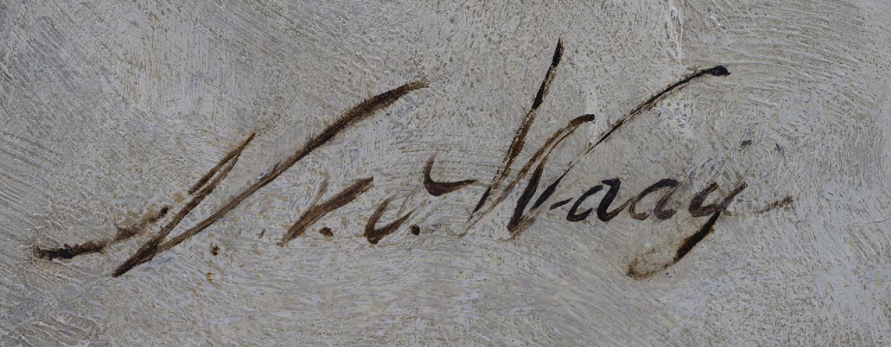 Nicolaas van der Waay signaturen De Amsterdamse Stadhouderskade in de sneeuw