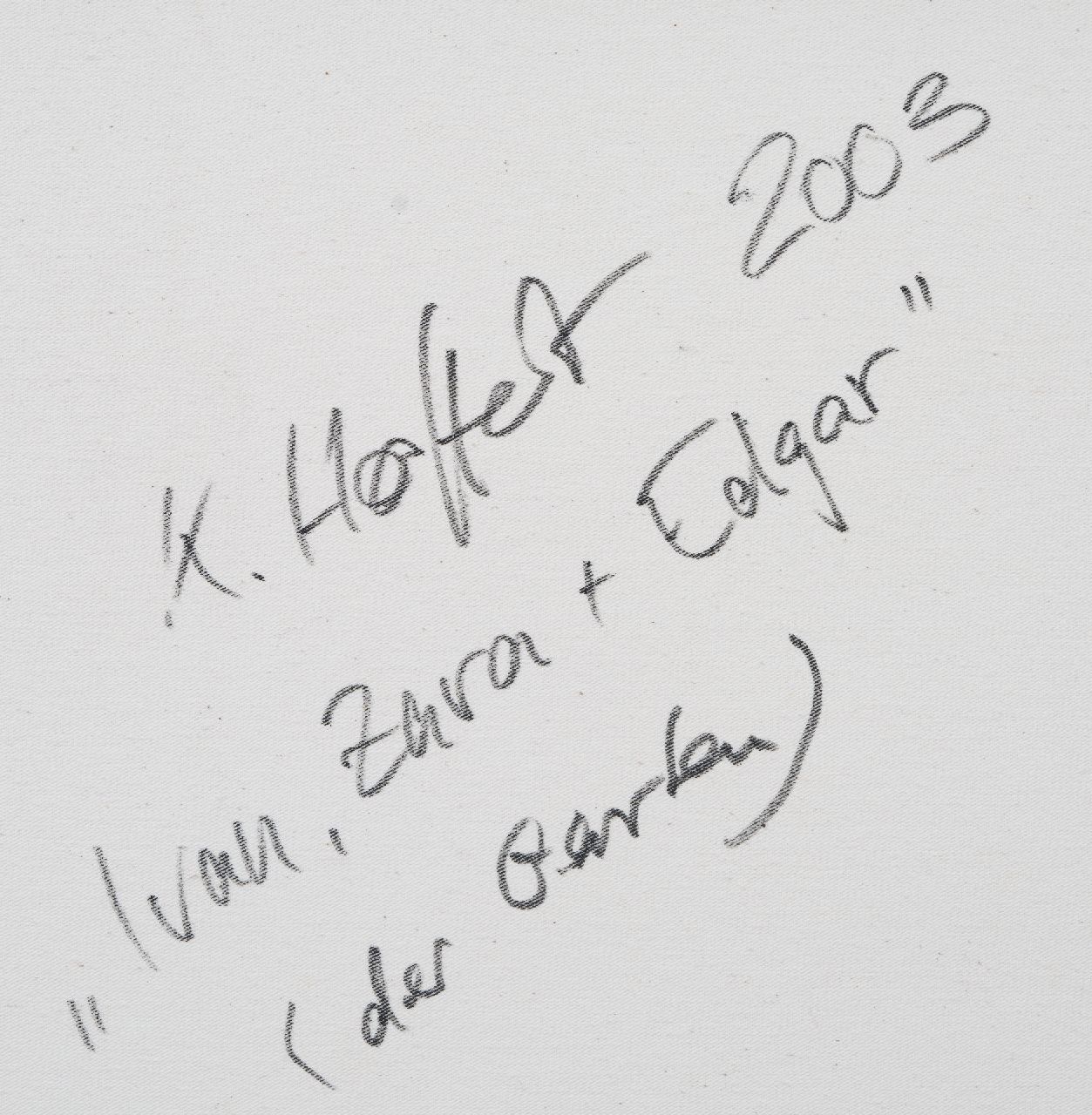 Katrin Hoffert signaturen Ivan, Zara + Edgar (der Garten)