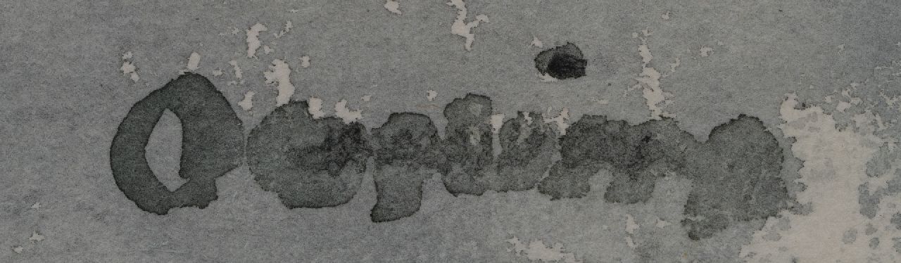 Jeanne Bieruma Oosting signaturen Hortensia's en klimroos in een vaas