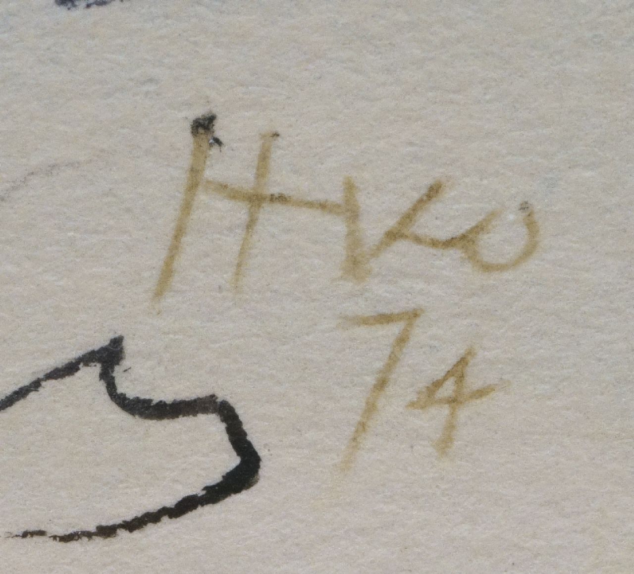 Harm Kamerlingh Onnes signaturen Paartje in de duinen van Egmond aan Zee