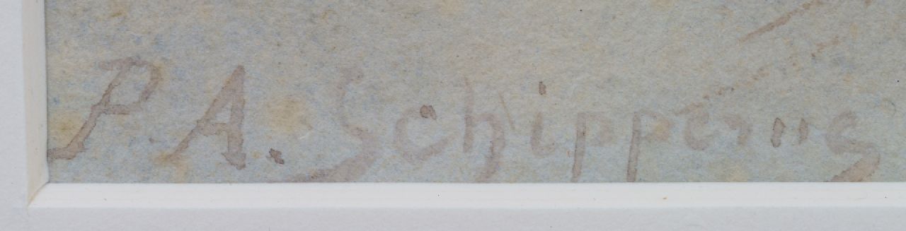 Piet Schipperus signaturen Houtsprokkelaars in de sneeuw