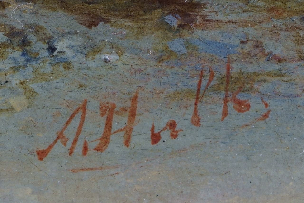 Abraham Hulk signaturen Laverende zeilschepen voor de kust