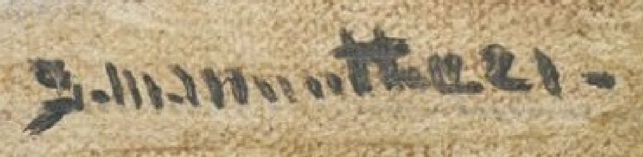 Morgenstjerne Munthe signaturen Schelpenvisser in de branding
