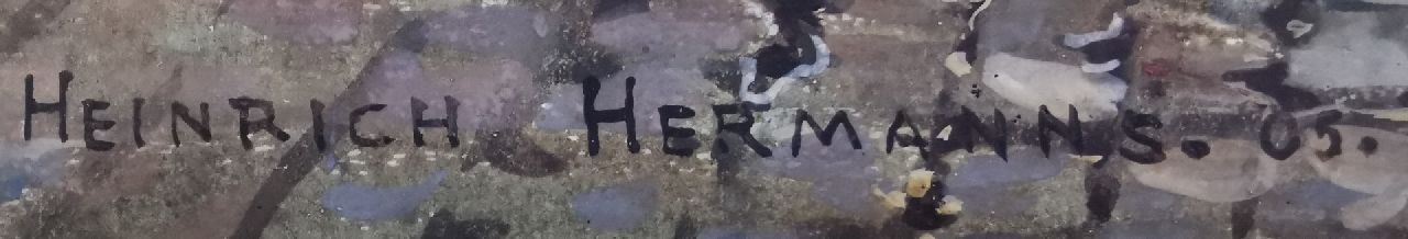 Heinrich Hermanns signaturen Sint-Maarten optocht voor het raadhuis van Düsseldorf