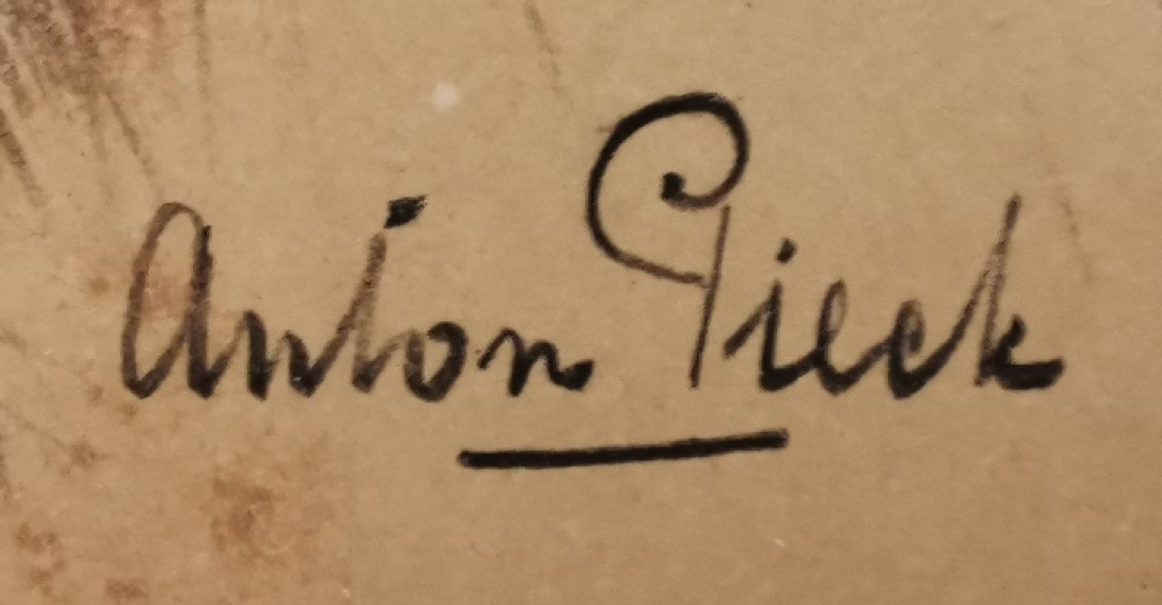 Anton Pieck signaturen Het biljartspel