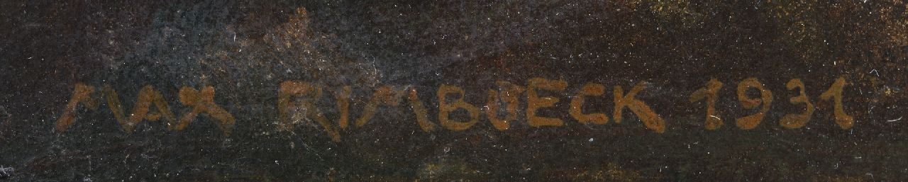 Max Rimböck signaturen De geboorte van Christus