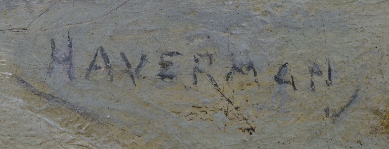 Hendrik Johannes Haverman signaturen Slapend naakt