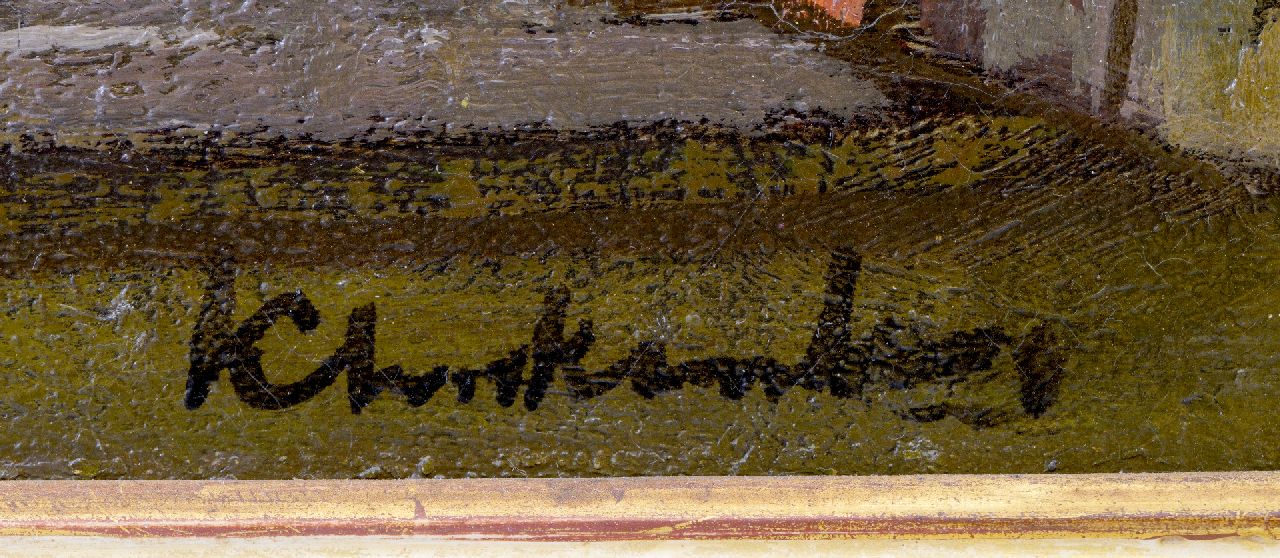 Karel Klinkenberg signaturen De Montelbaanstoren bij de Kalkmarktsluis in Amsterdam