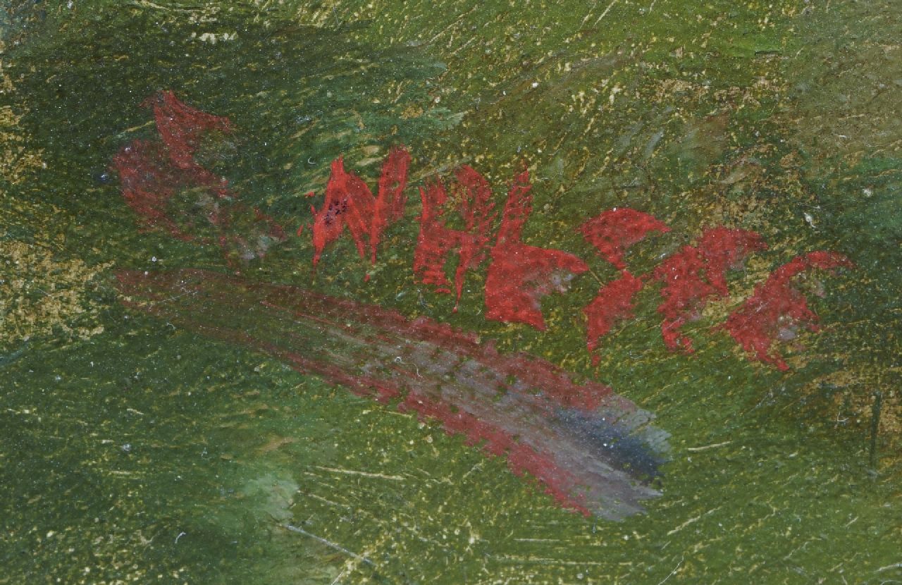 Cor Noltee signaturen Dorpslaantje met moeder en kind