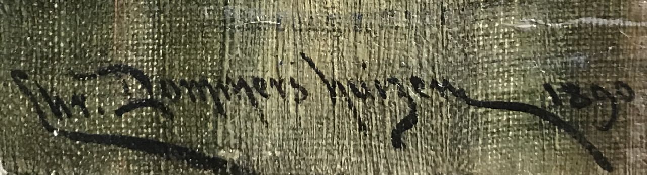 Christiaan Dommelshuizen signaturen Gezicht op de Schreierstoren vanaf de Geldersekade, Amsterdam