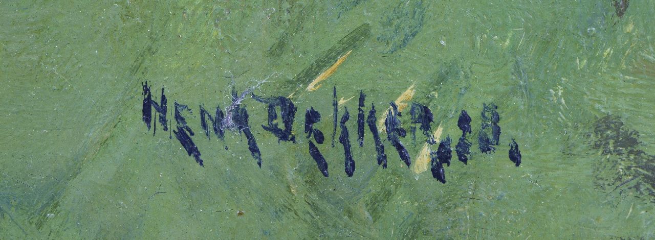 Henk Dekker signaturen Molens in de ochtendnevel