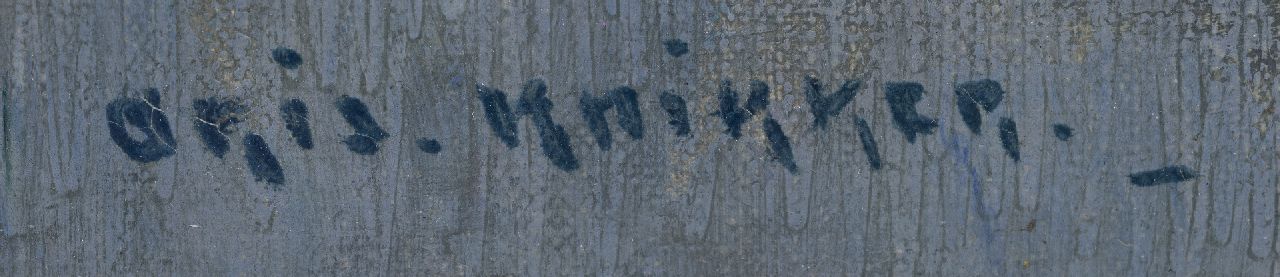 Aris Knikker signaturen Weids plassenlandschap met waterlelies