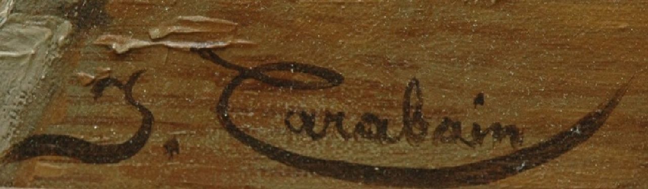 Jacques Carabain signaturen Gezicht op het Stadhuis van Nijmegen