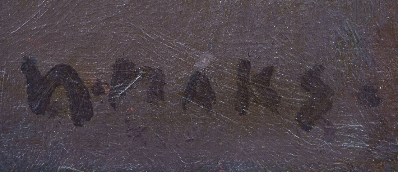 Kees Maks signaturen De ophaalbrug (uitzicht uit het atelier van de schilder op het Prinseneiland, Amsterdam)