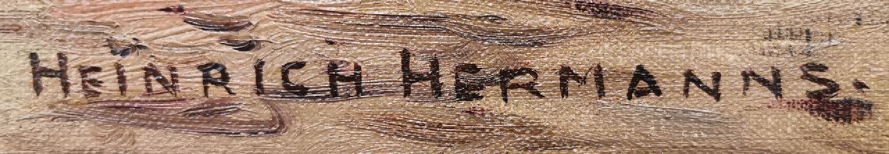 Heinrich Hermanns signaturen Bloemenkar op de Lijnbaansbrug, Amsterdam