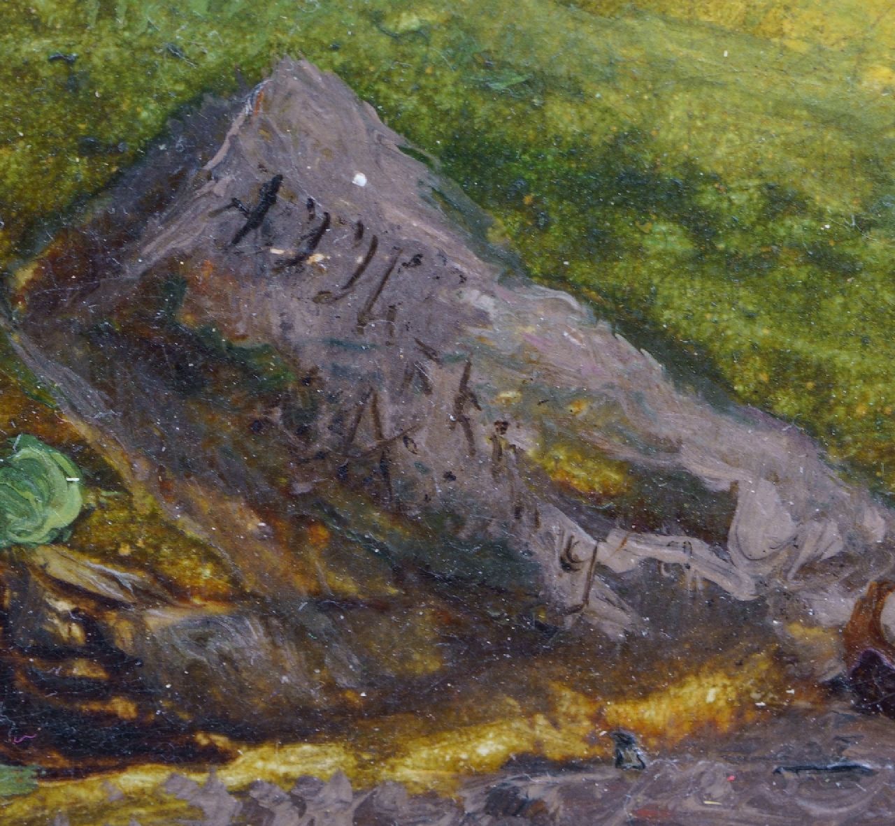 Carel Josephus Antonius Hekking signaturen Gezicht op Kleef met de Zwanenburcht en ateliertoren 'Belvédère' van B.C. Koekkoek