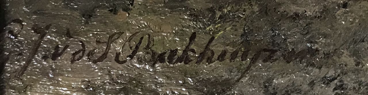 Gerardine van de Sande Bakhuyzen signaturen Herfstboeket met wilde viooltjes op de bosgrond