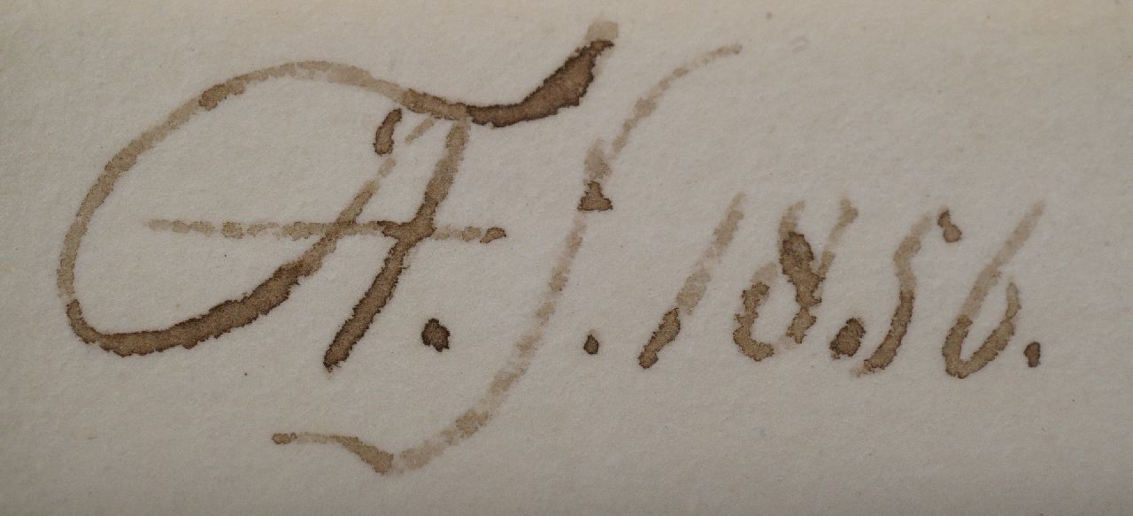 Jacob Abels signaturen Scheepswerfje bij maanlicht