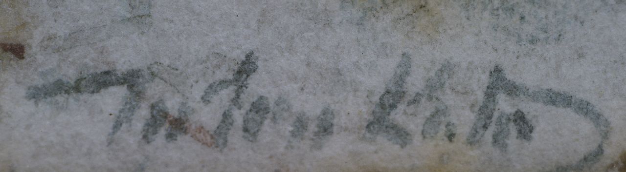 Mari ten Kate signaturen Kinderen spelend in de sneeuw
