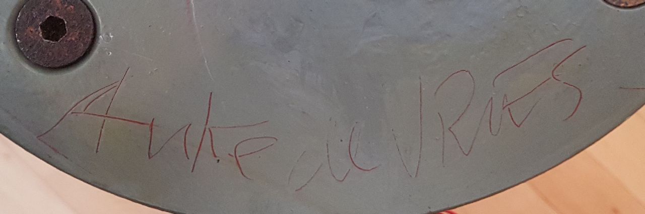 Auke de Vries signaturen Zonder titel
