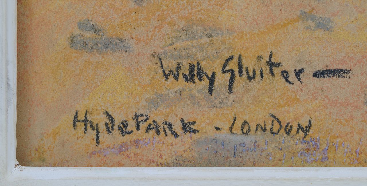 Willy Sluiter signaturen Paardrijden in Hyde Park, Londen