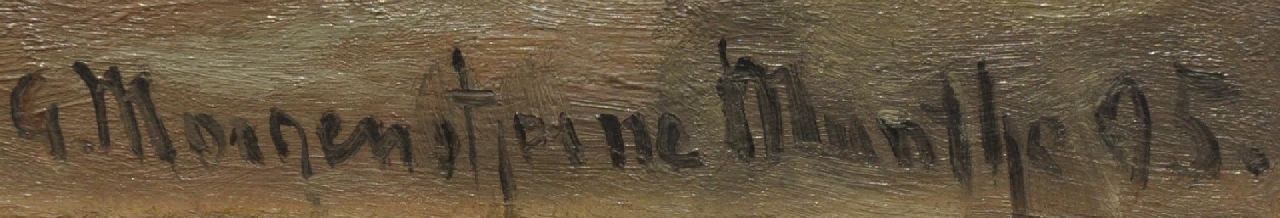 Morgenstjerne Munthe signaturen Bomschuit in woelige branding