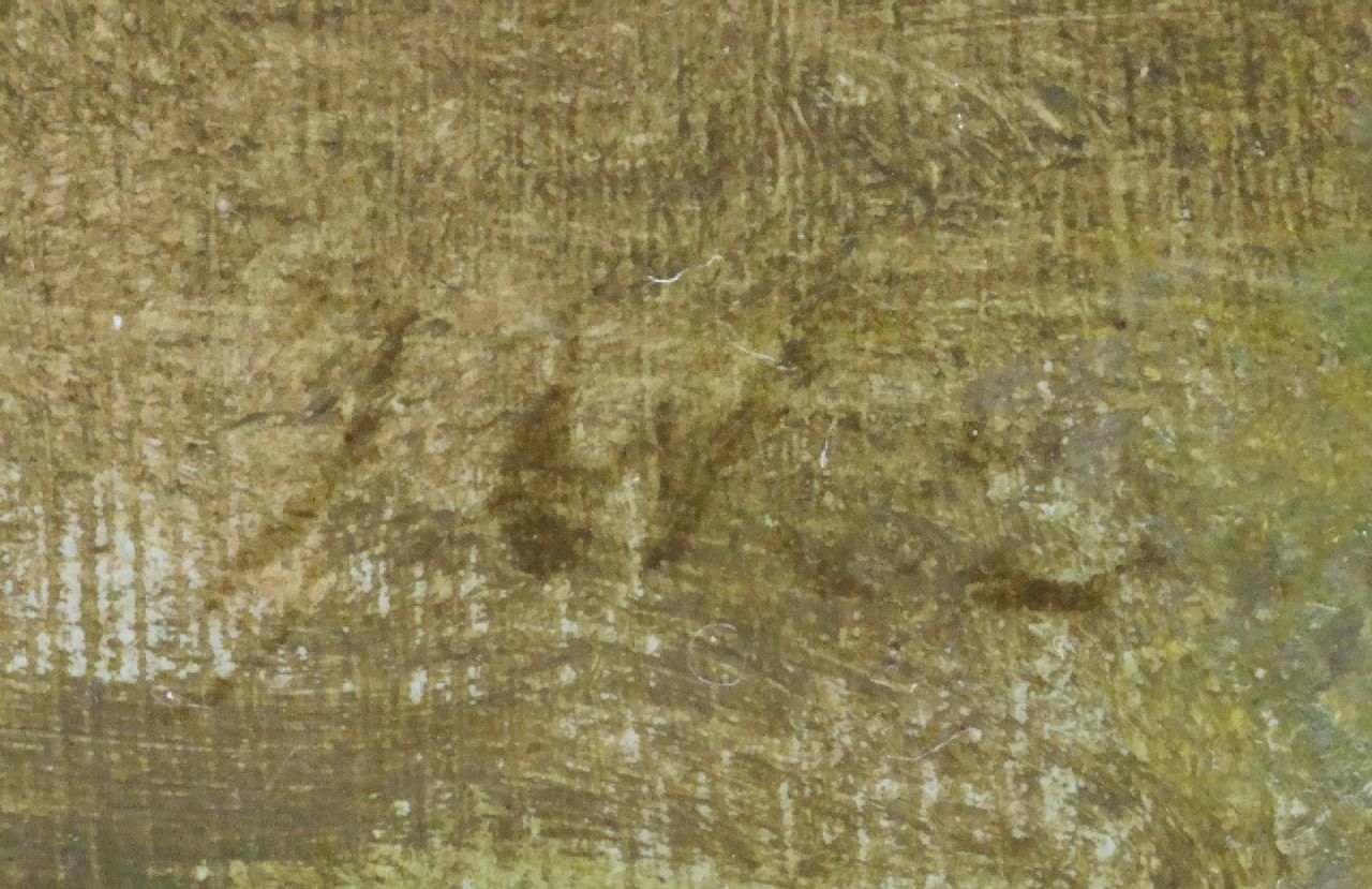 Johannes Warnardus Bilders signaturen Heidelandschap met boerenhuisje