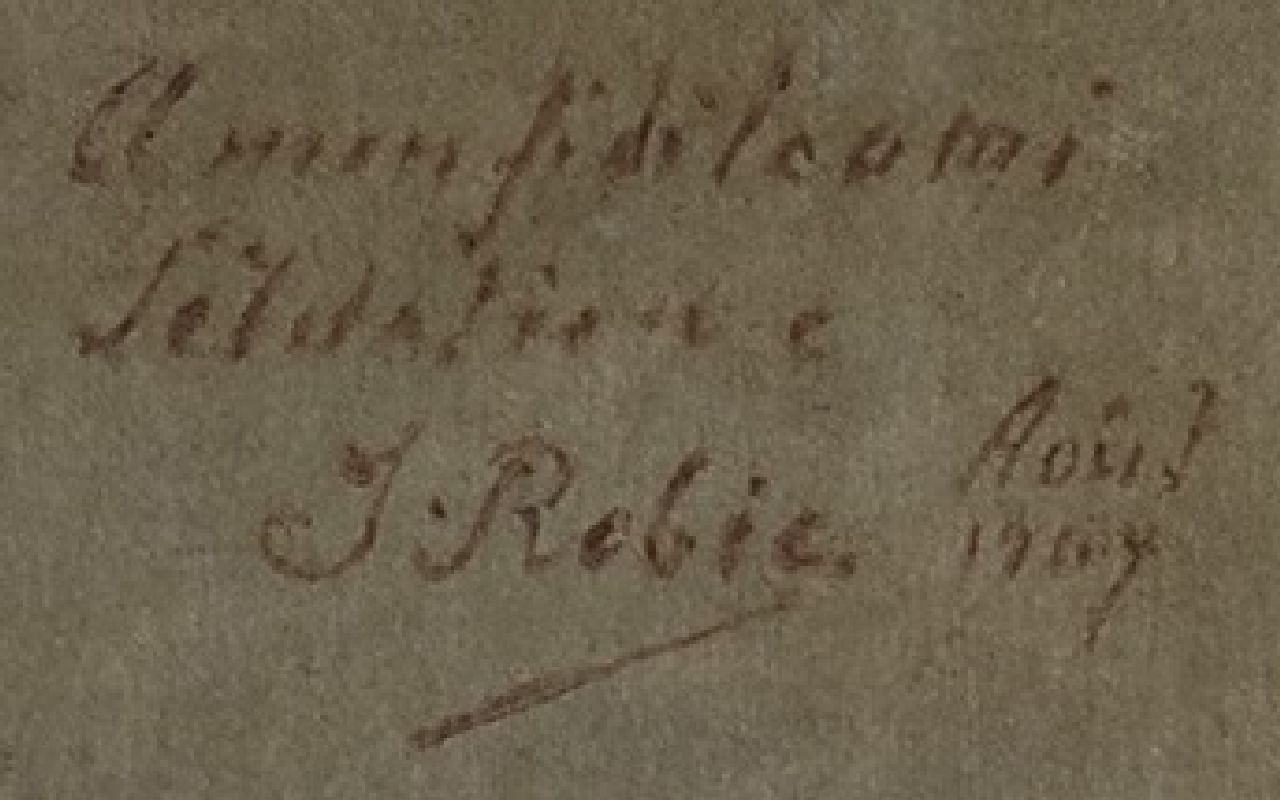 Jean-Baptiste Robie signaturen Rozen op een plint