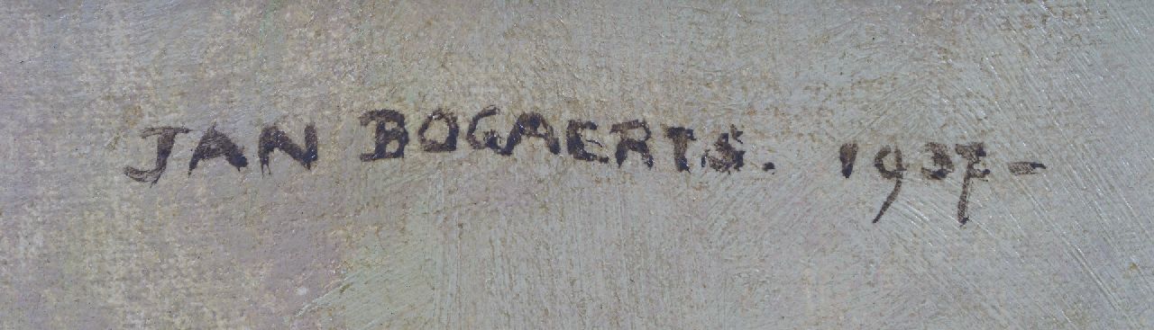 Jan Bogaerts signaturen Glazen pot met blauwselbollen