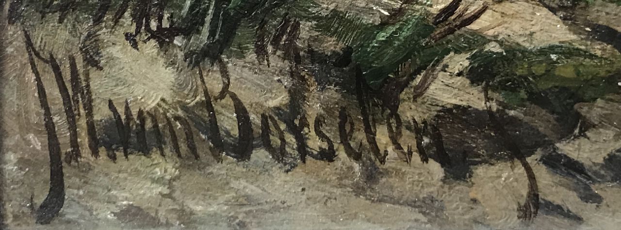 Jan Willem van Borselen signaturen Jonge vader en moeder in de Scheveningse Bosjes