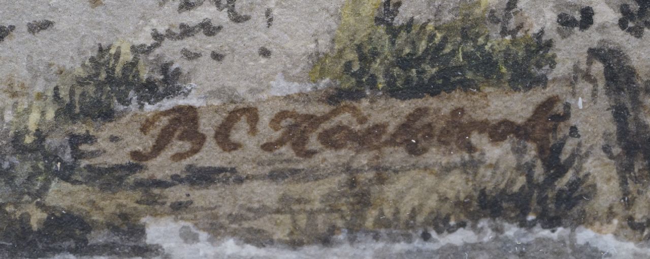 Barend Cornelis Koekkoek signaturen Rivierlandschap