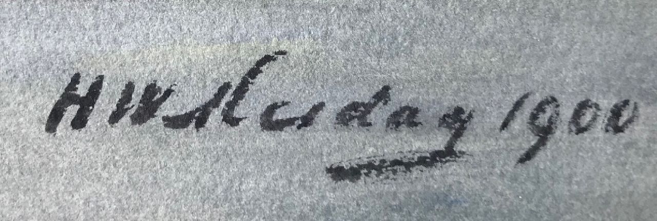 Hendrik Willem Mesdag signaturen Binnenhaven Scheveningen
