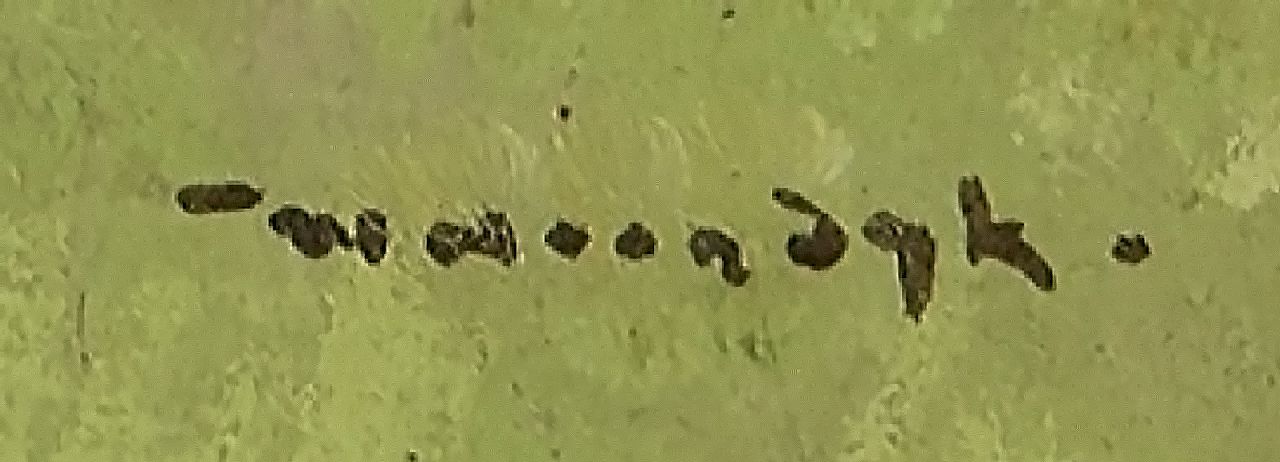 Willem Noordijk signaturen Dorpje in het voorjaar (Eemnes)