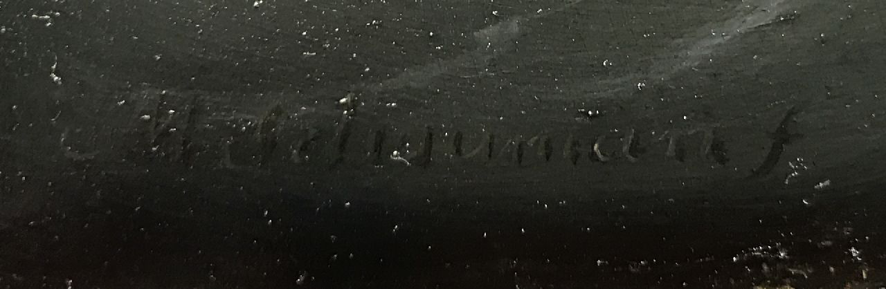 Martinus Schouman signaturen Schepen op woelige zee (pendant van 20317)
