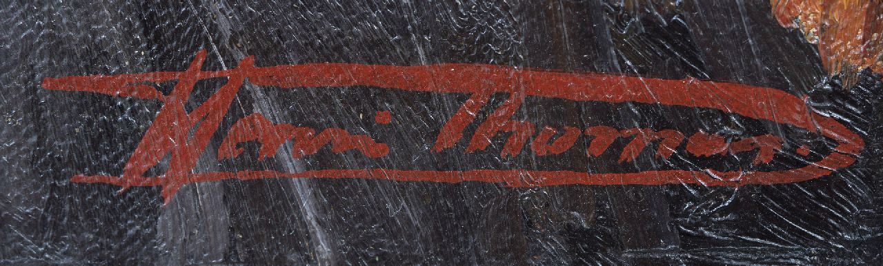 Henri Thomas signaturen Danseres in zwarte jurk