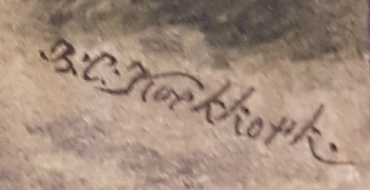 Barend Cornelis Koekkoek signaturen Figuren bij een boerenhuis aan de rivier