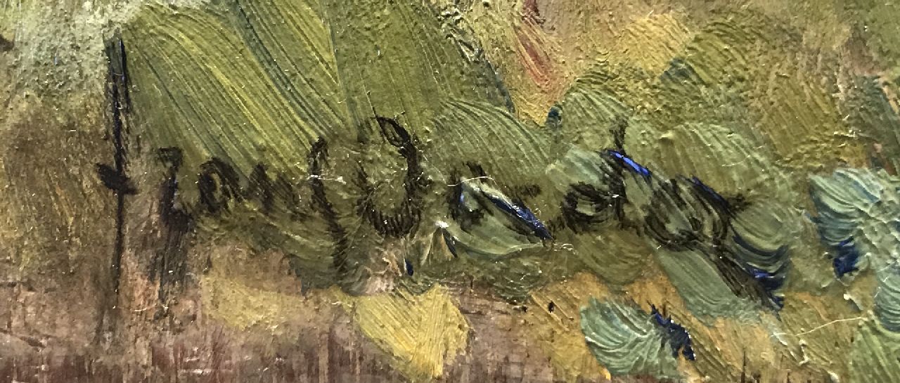 Frans Oerder signaturen Moeder en dochter in de tuin