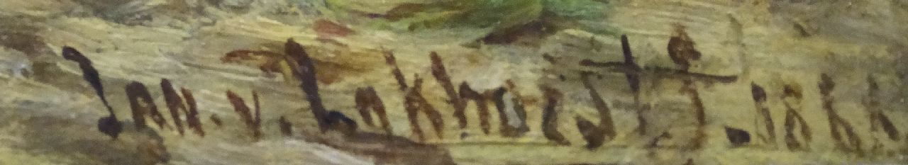 Jan van Lokhorst signaturen Weids landschap met schaapherder en kudde (pendant)